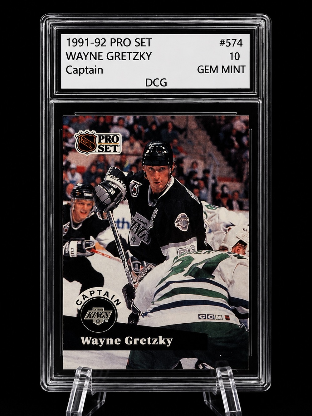 Wayne Gretzky 1991-92 Pro Set Trading Card - Black